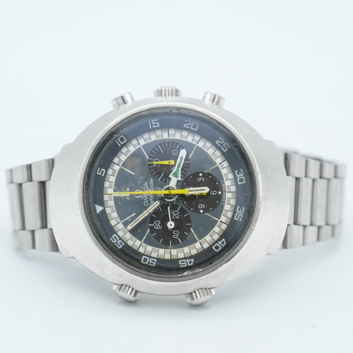 Omega Flightmaster Men's Watch 145.026 Steel Black Dial
