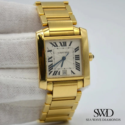 Cartier Tank Française Large 1840 18K Yellow Gold