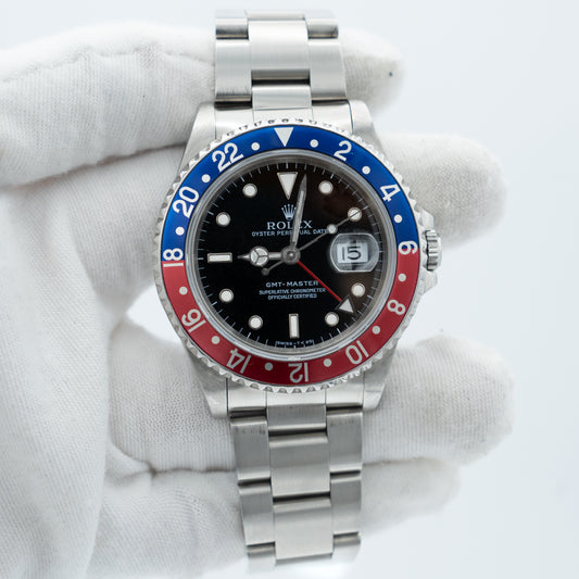 Rolex GMT-Master Pepsi Black Dial Steel 40mm 16700