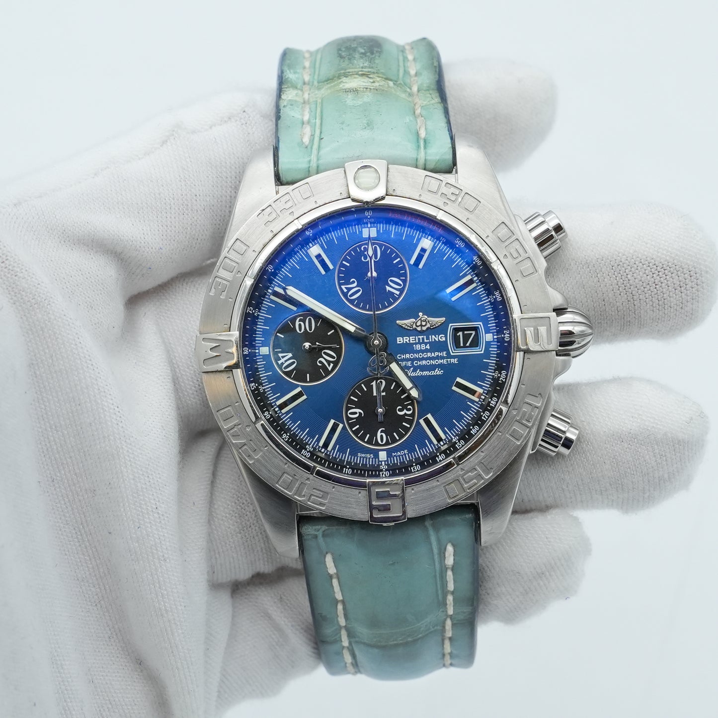 Breitling Galactic Chronograph II Blue Dial A13364
