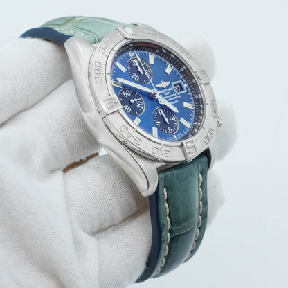 Breitling Galactic Chronograph II Blue Dial A13364 44mm