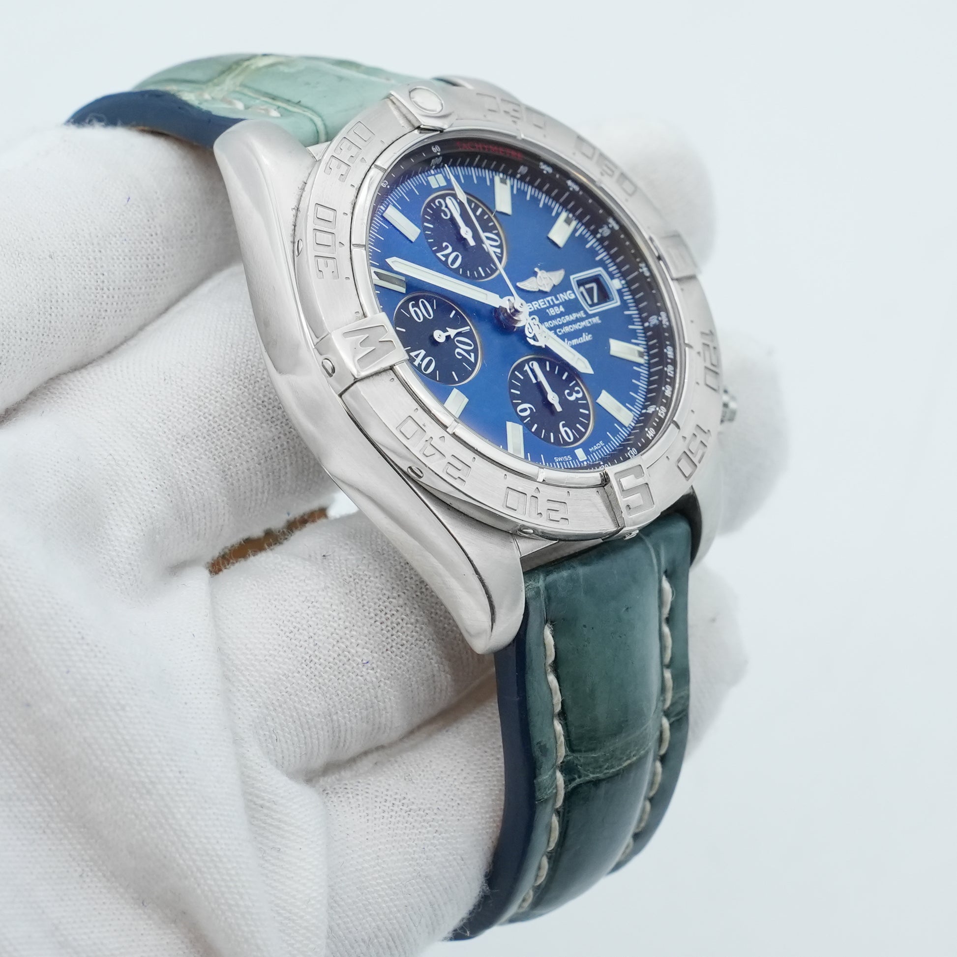 Breitling Galactic Chronograph II Blue Dial A13364