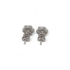 18K White Gold Diamond Flower Studs