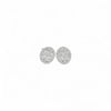 14K White Gold Diamond Oval Studs