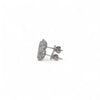 14K White Gold Diamond Oval Studs