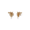 14K Yellow Gold Statement Flower Studs