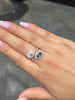 2.82 CT Total Weight Earth Fancy Blue PEAR Diamond 18k Rose&White Gold Setting