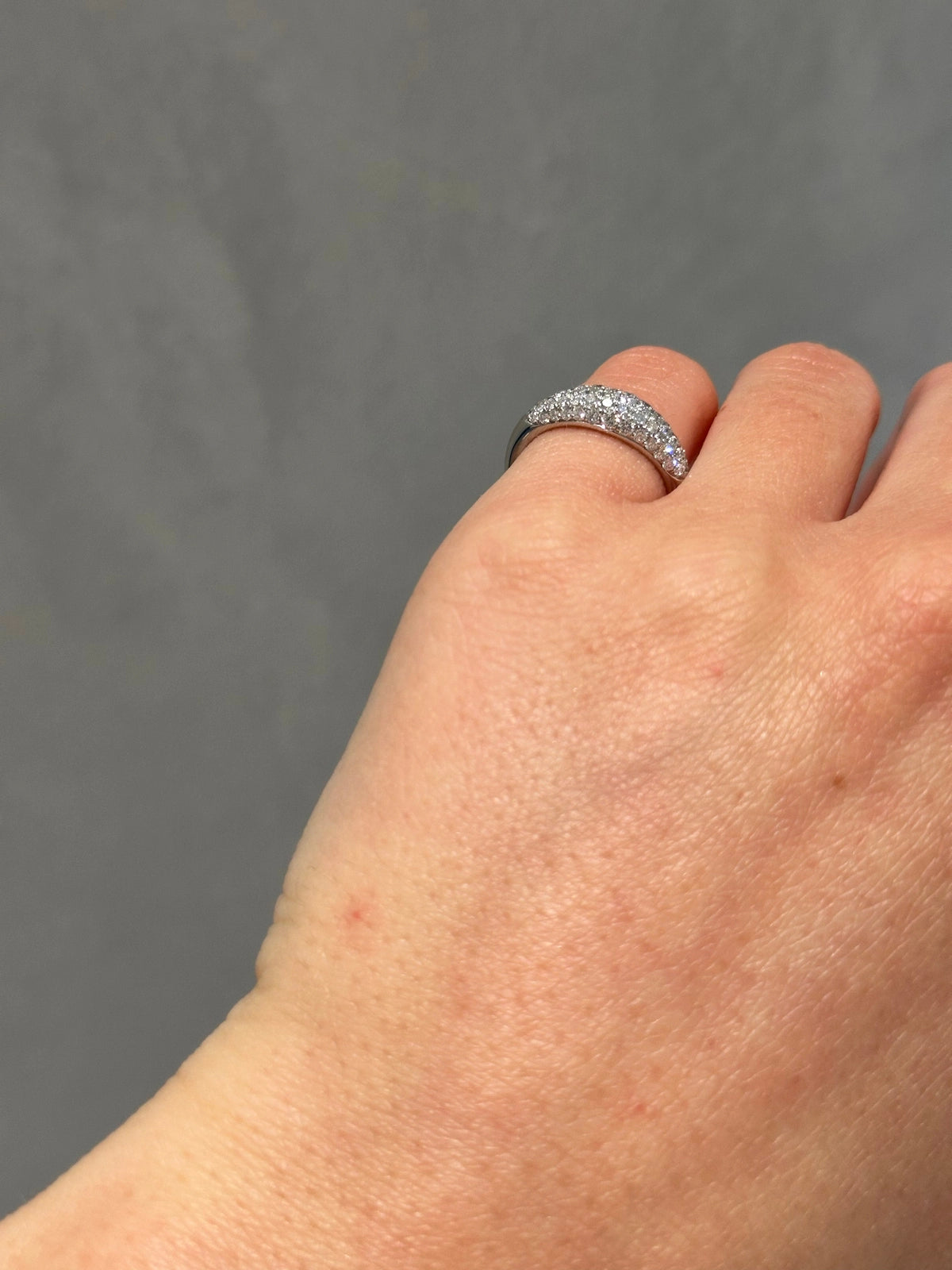 18K White Gold & Diamond Pinky Ring