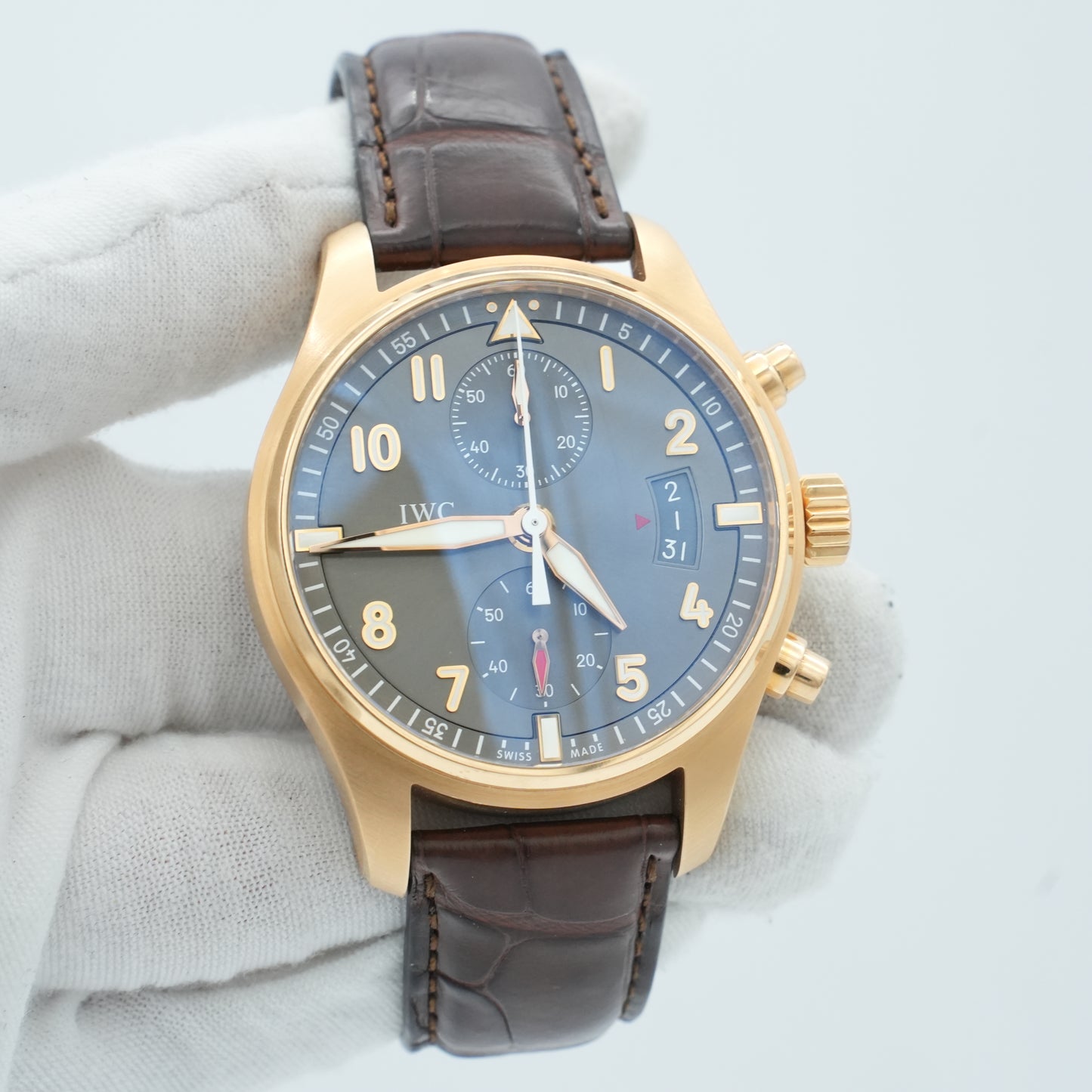 IWC Pilot Spitfire Chronograph 43mm Rose Gold IW387803