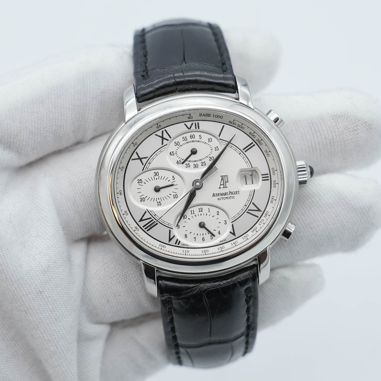 Audemars Piguet Millenary Chronograph 25822ST Silver Roman Dial