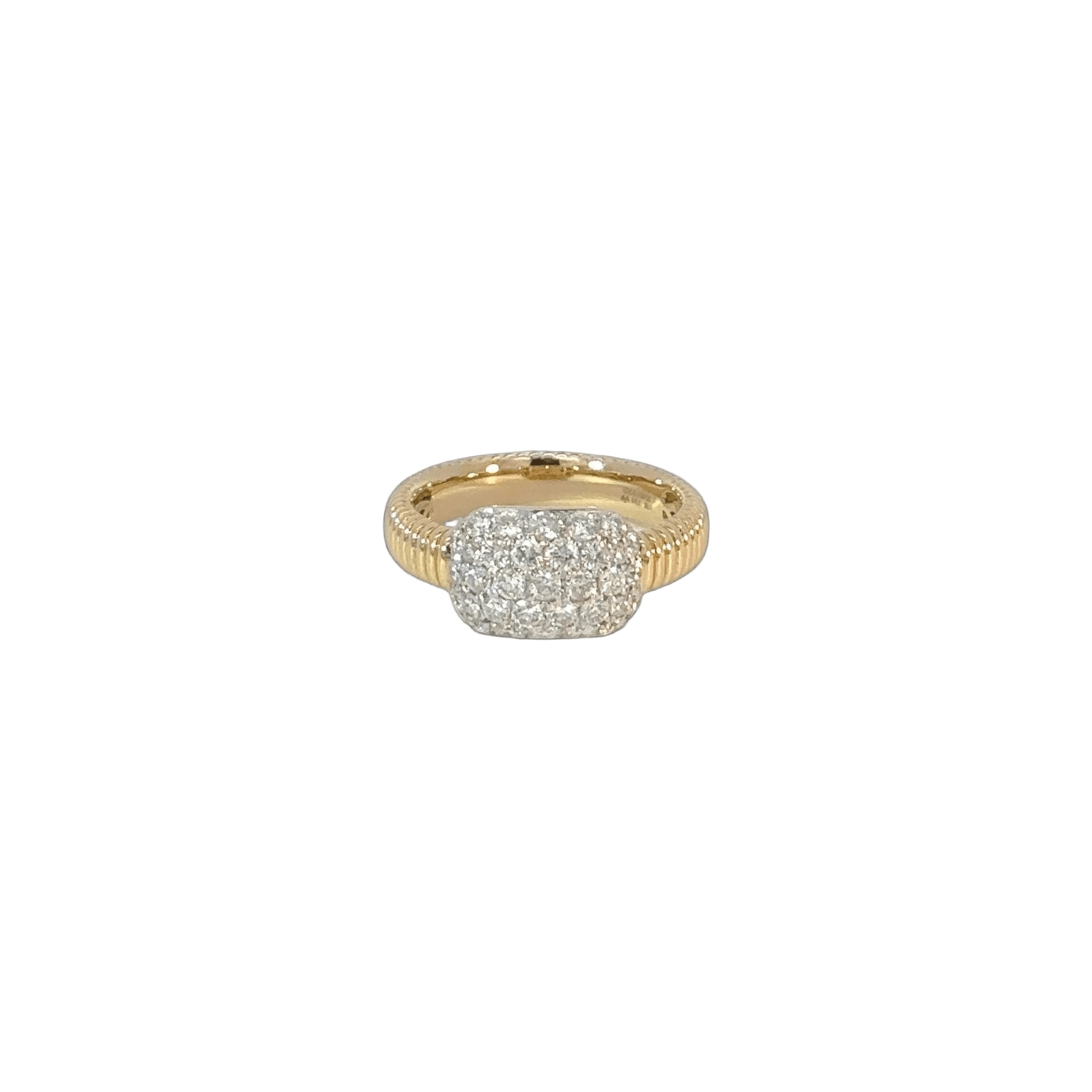 18K Yellow Gold & Diamond Pinky Ring