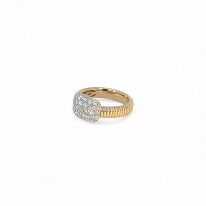 18K Yellow Gold & Diamond Pinky Ring
