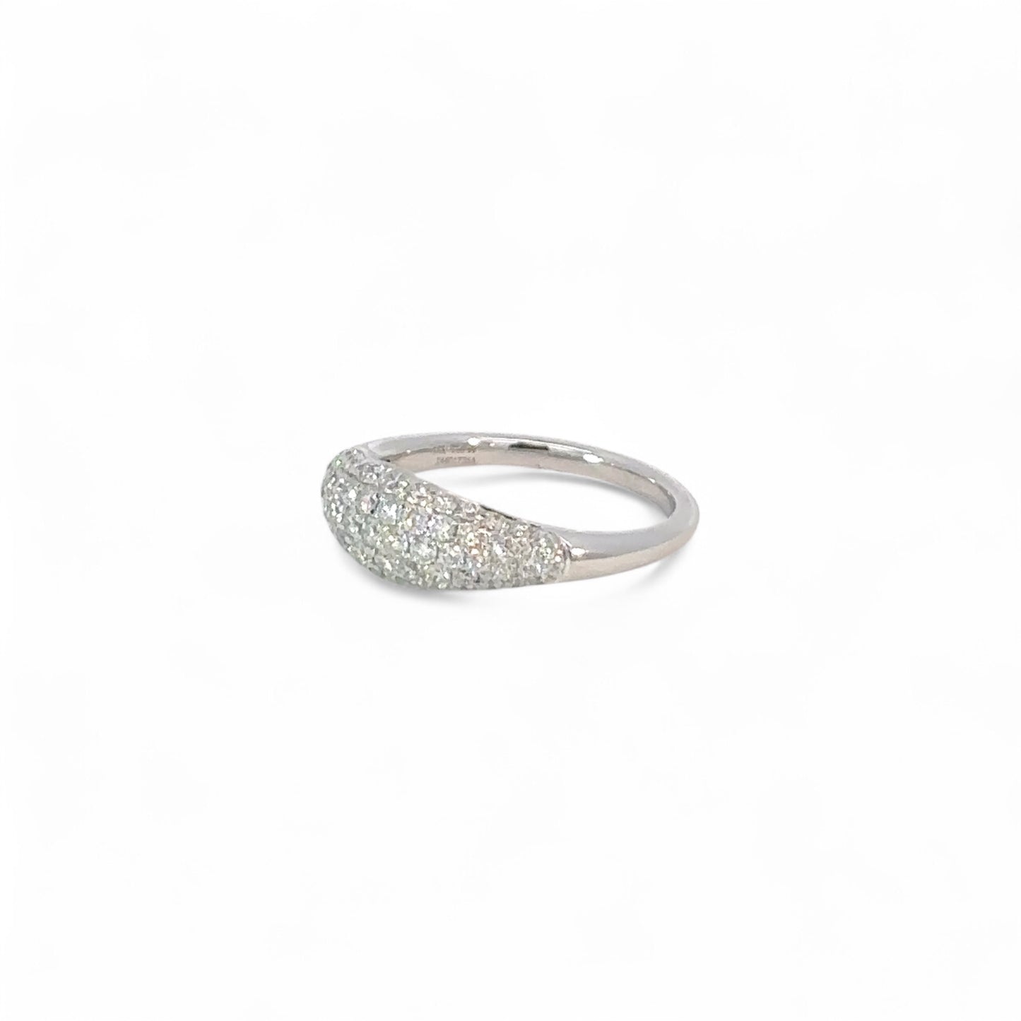 18K White Gold & Diamond Pinky Ring