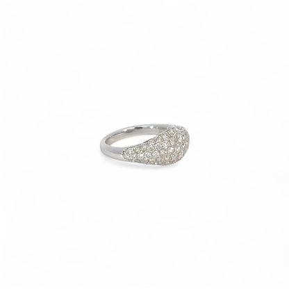 18K White Gold & Diamond Pinky Ring