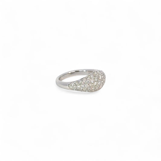 18K White Gold & Diamond Pinky Ring