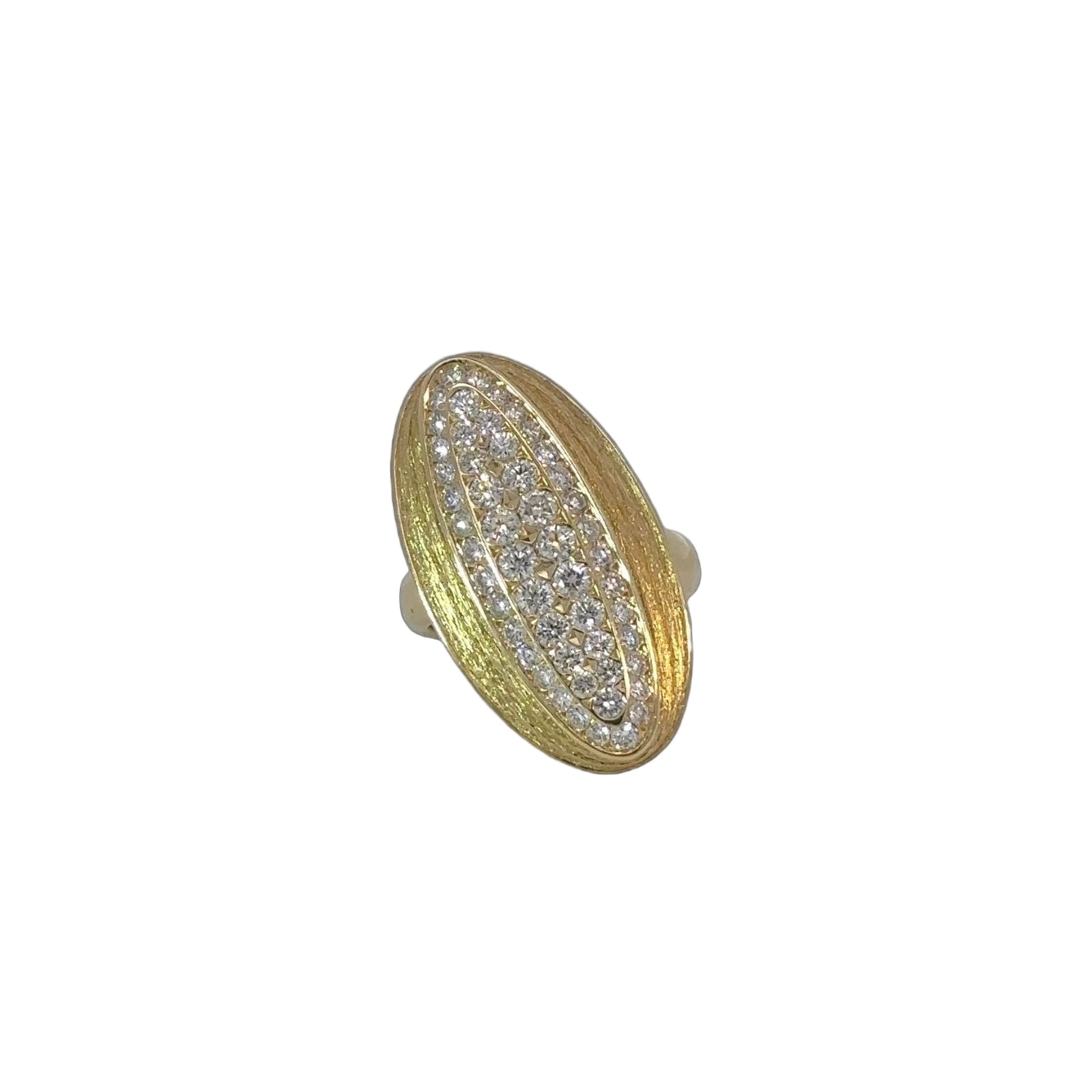 18K Yellow Gold & Diamond Cocktail Ring