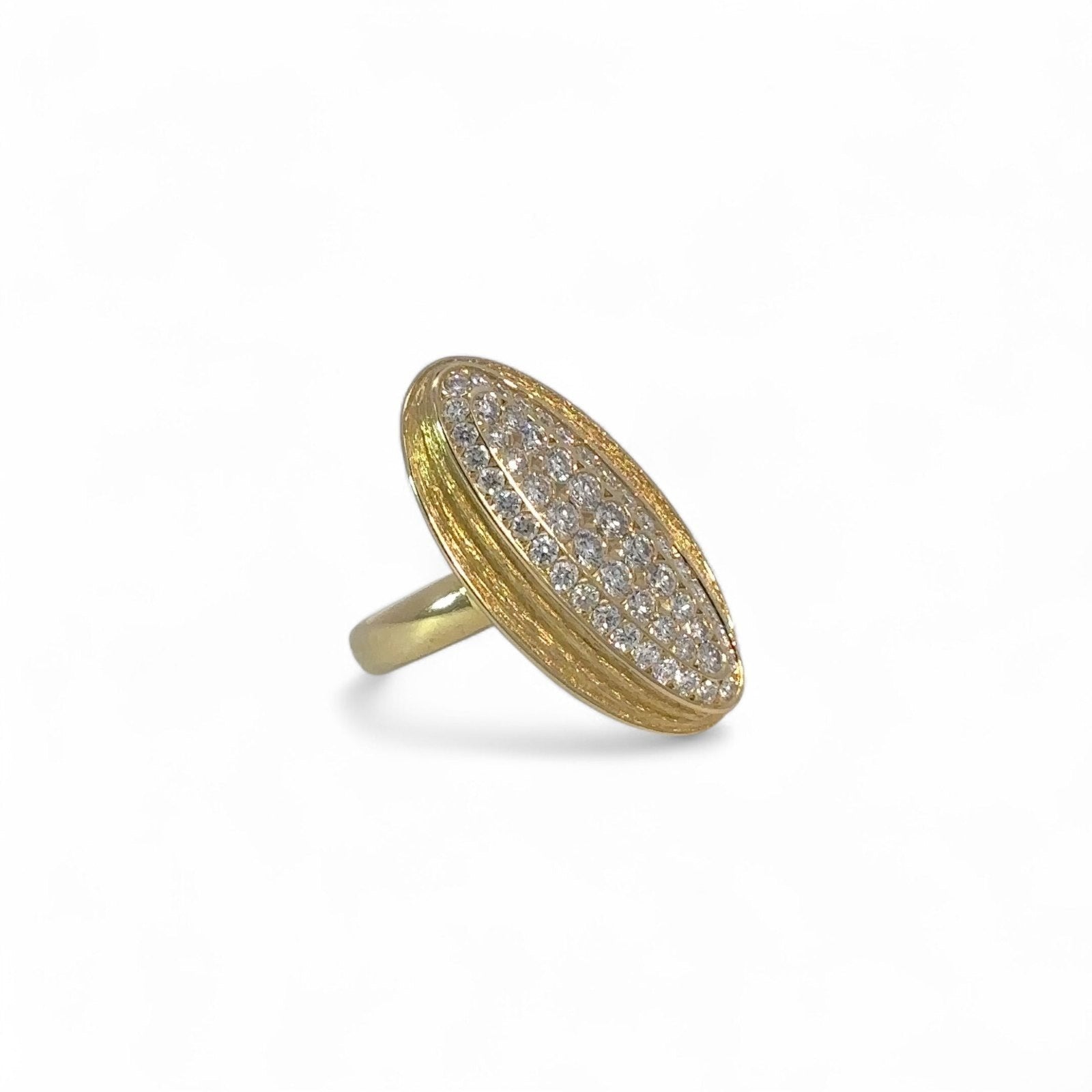 18K Yellow Gold & Diamond Cocktail Ring