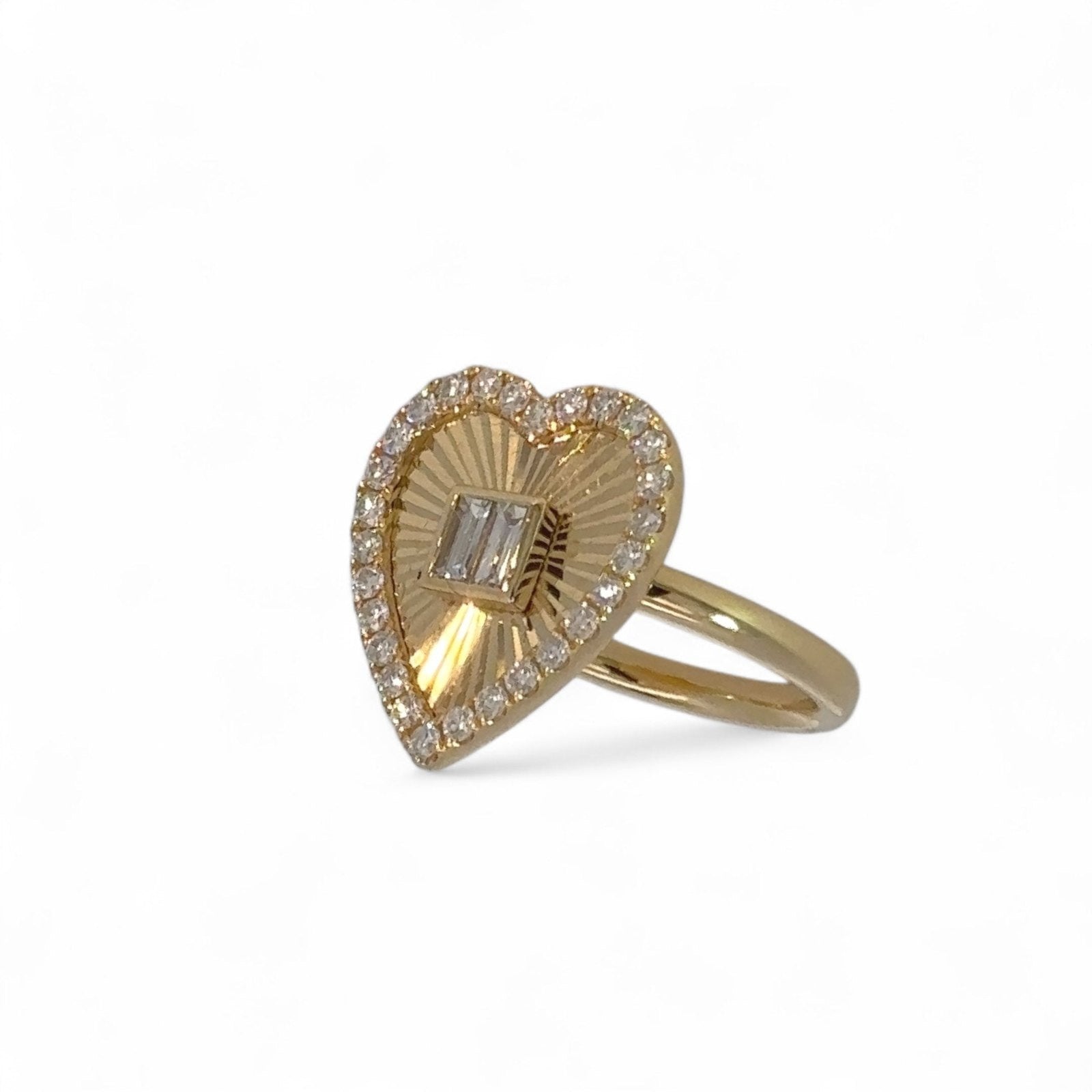 18K Yellow Gold & Diamond Cocktail Ring
