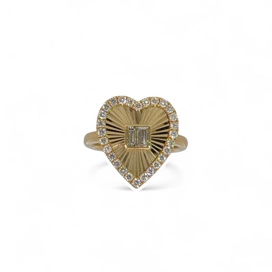 18K Yellow Gold & Diamond Cocktail Ring