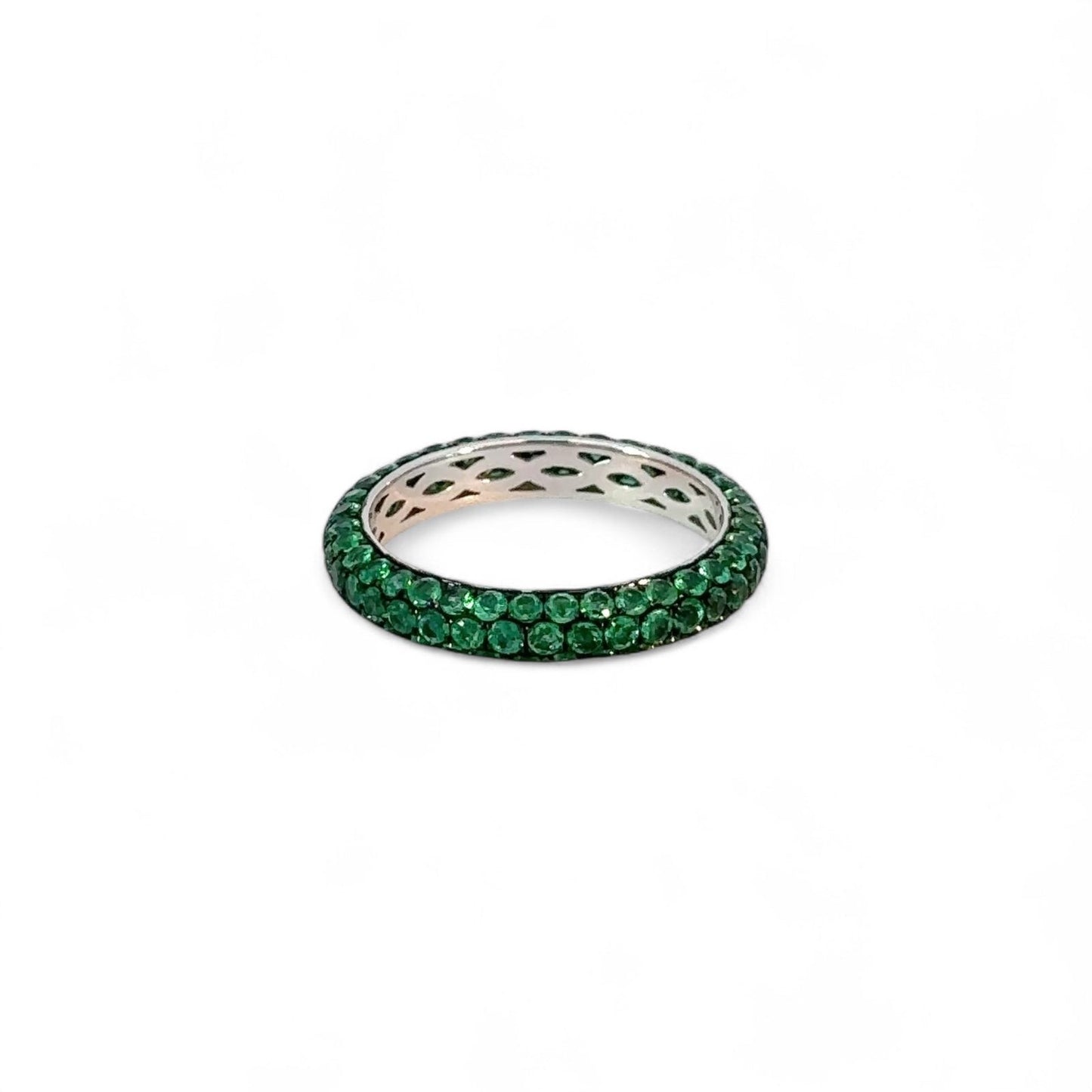 18K White Gold & Emerald Ring