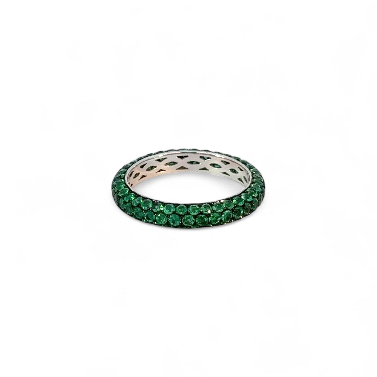 18K White Gold & Emerald Ring