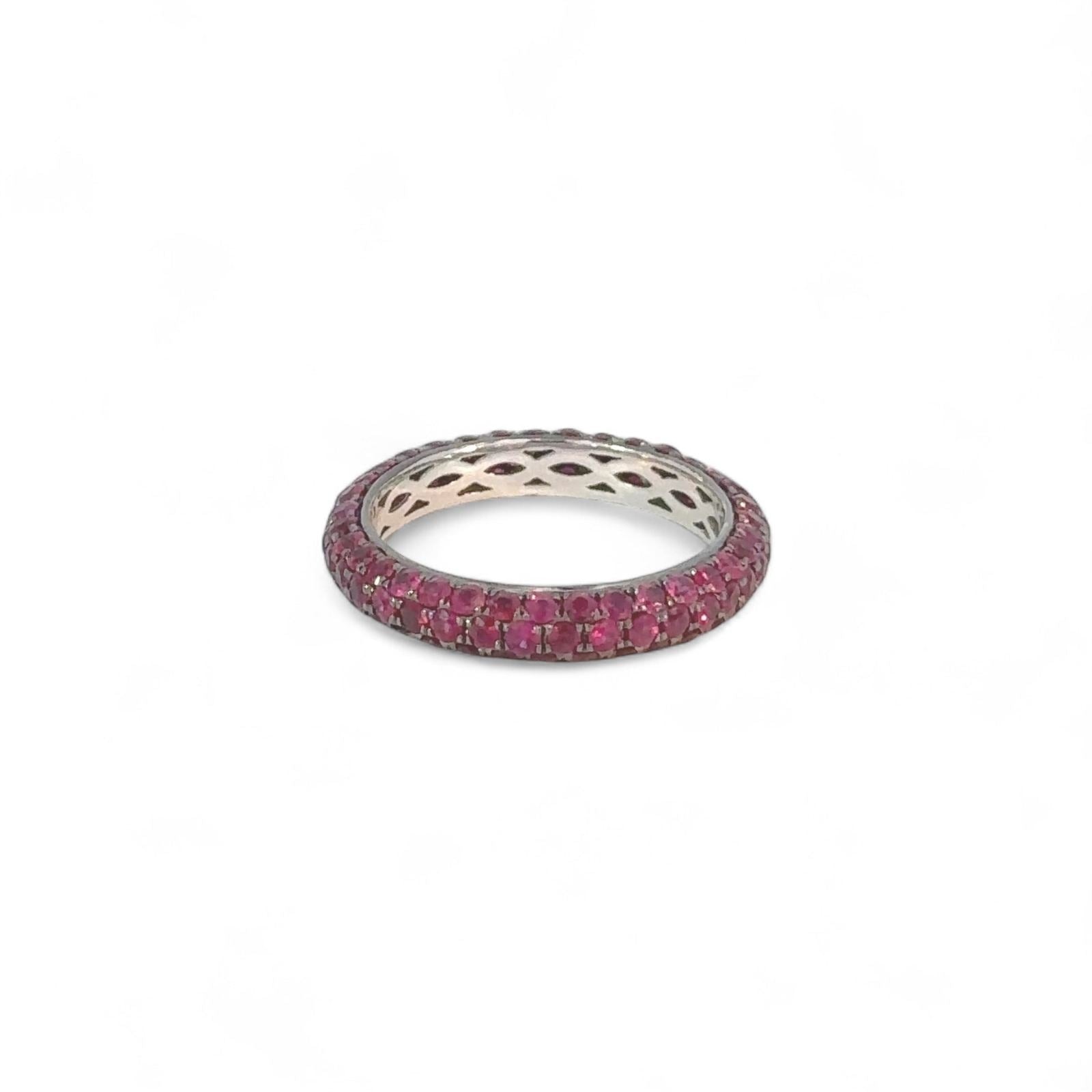 14K White Gold & Ruby Ring