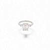 Lab Diamond~Emerald Cut Engagement Ring With Baguette Side Stone
