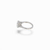 Lab Diamond~Cushion Cut engagement Ring With Baguette Side Stones