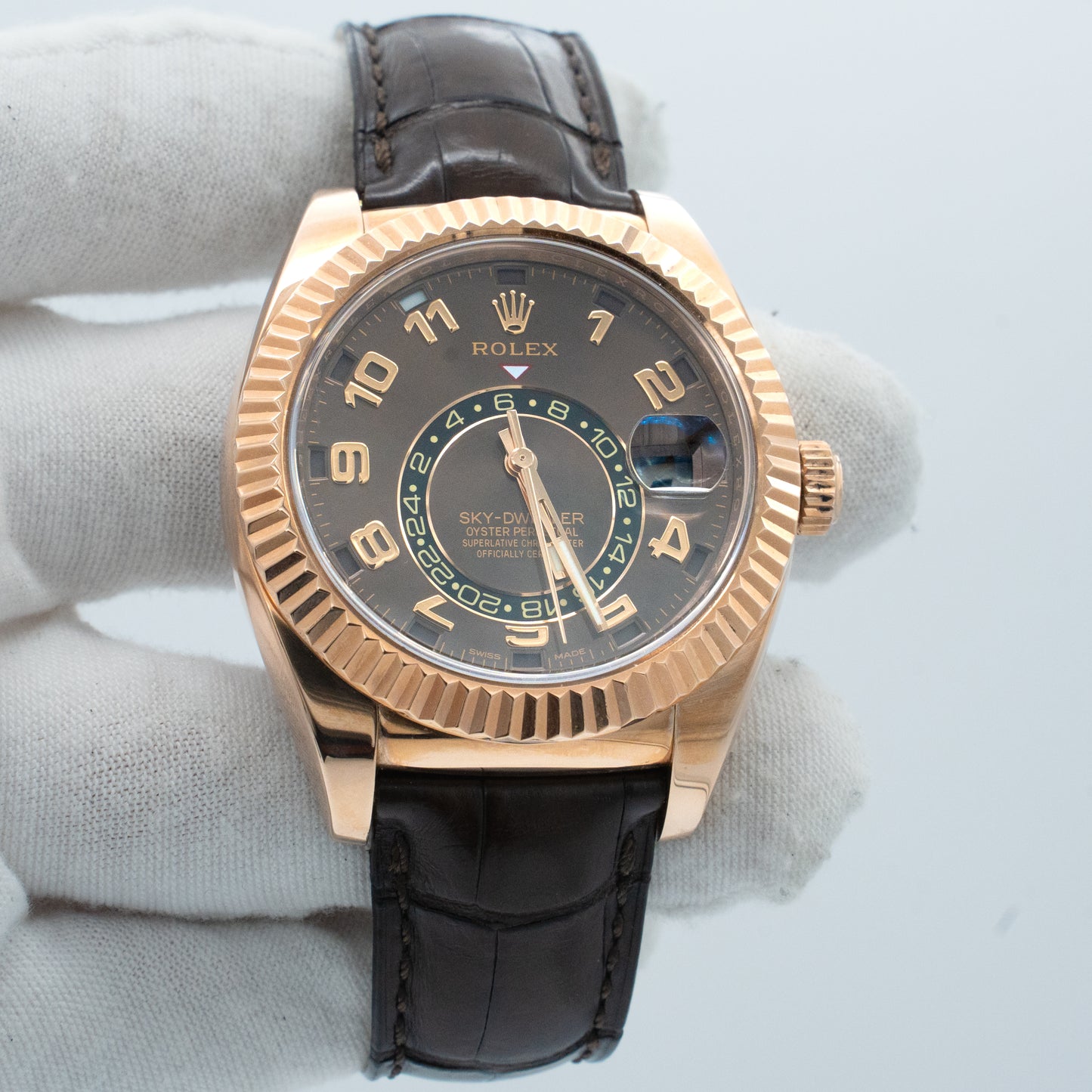 Rolex Sky-Dweller 42mm Rose Gold Chocolate Dial 326135