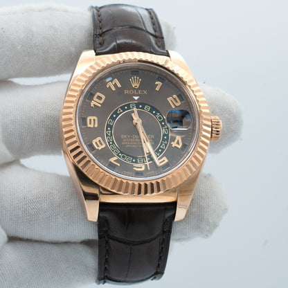 Rolex Sky-Dweller 42mm Rose Gold Chocolate Dial 326135