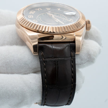 Rolex Sky-Dweller 42mm Rose Gold Chocolate Dial 326135