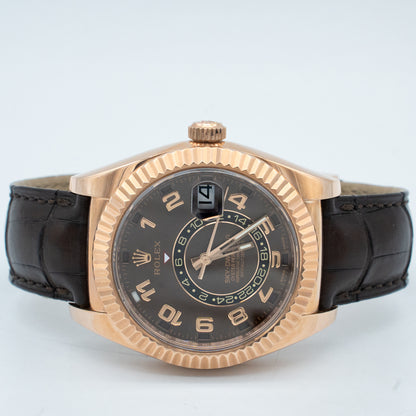 Rolex Sky-Dweller 42mm Rose Gold Chocolate Dial 326135
