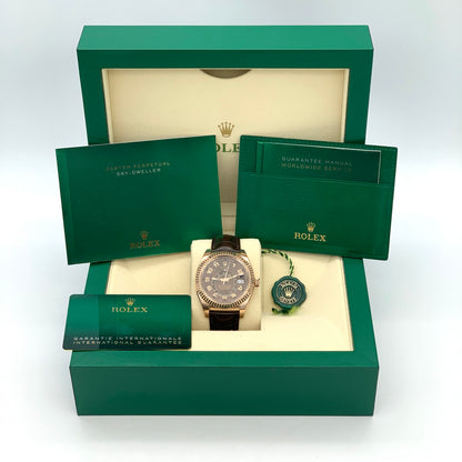 Rolex Sky-Dweller 42mm Rose Gold Chocolate Dial 326135