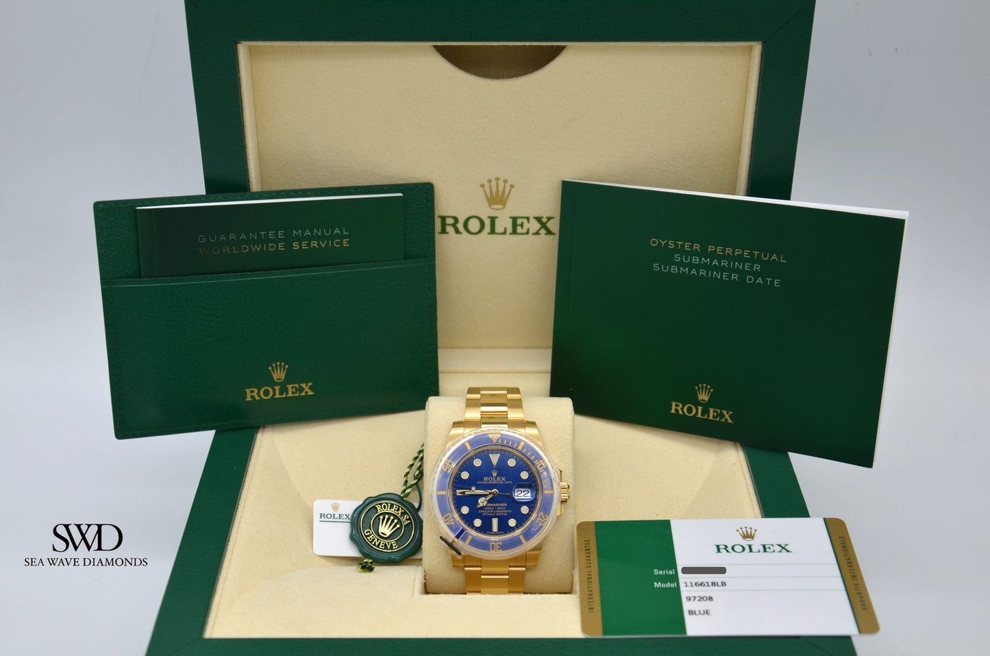 Rolex Submariner Date Blue Dial 116618LB