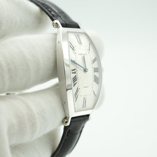 Cartier Tonneau W1509551 Platinum 950 White Dial