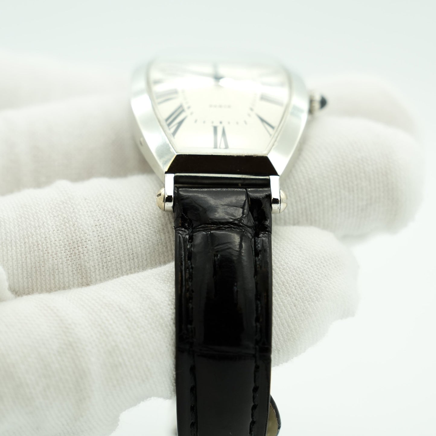 Cartier Tonneau W1509551 Platinum 950 White Dial
