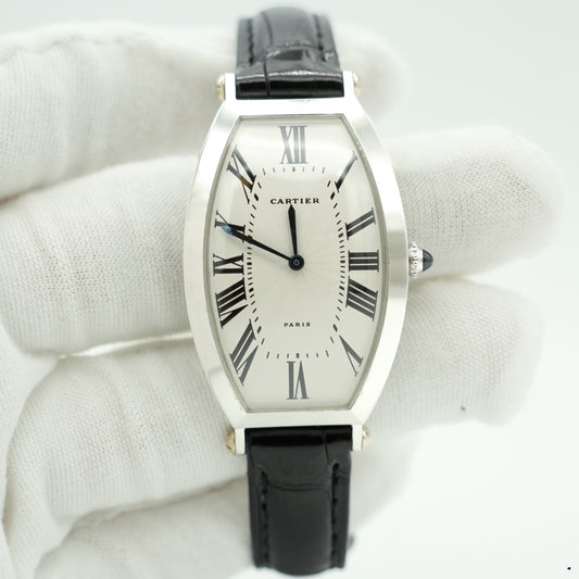 Cartier Tonneau W1509551 Platinum 950 White Dial