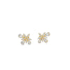 14K Yellow Gold Statement Flower Studs