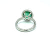 4.91 Total CT Natura Ovall Colombian Emerald & Diamond Ring PLAT Setting GIA.
