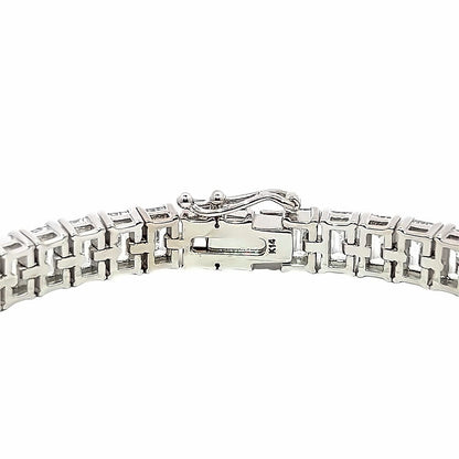 16.20CT LAB Diamond Tennis Bracelet set in 14K White Gold