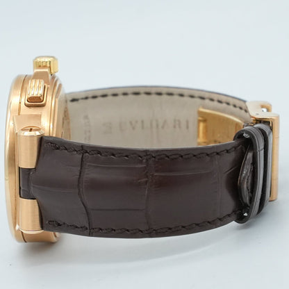 Bulgari Diagono Classic Chronograph 18kt YG Men's watch DG P 40 G CH Leather