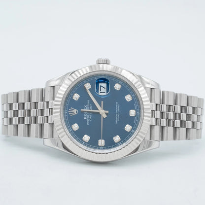 Rolex Datejust 41mm Blue Diamonds Dial 126334