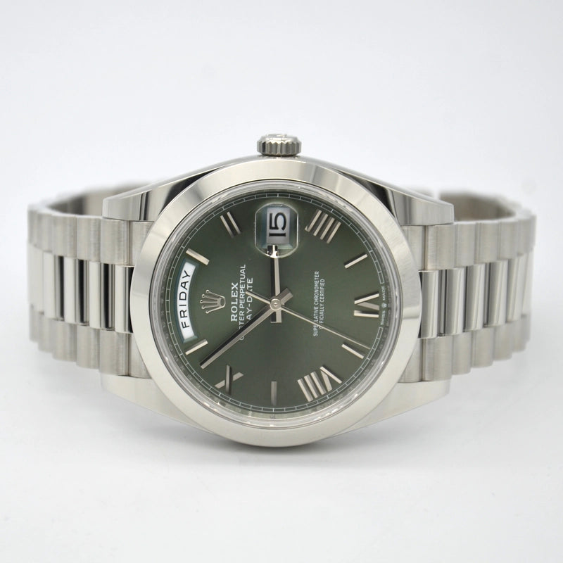Rolex c Day Date President Platinum Green 40mm