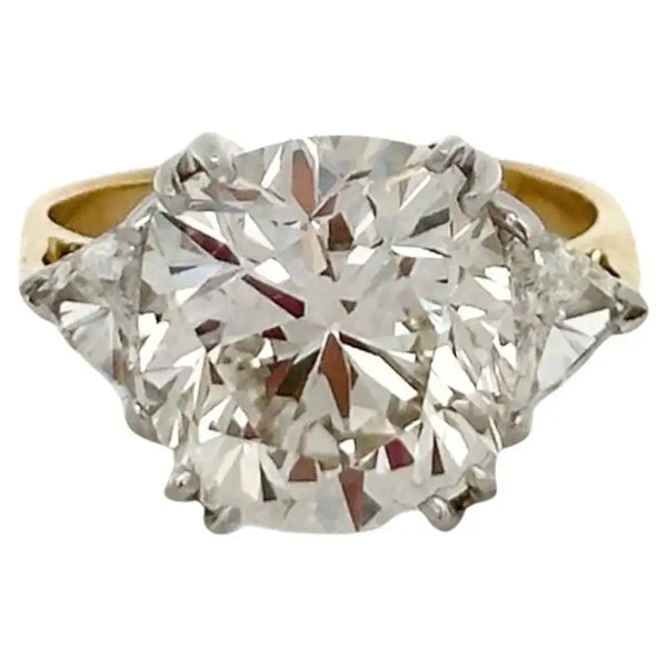 GIA Certified 6.11 Carat Cushion Cut Enagement