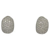 18K White Gold Pave Huggies