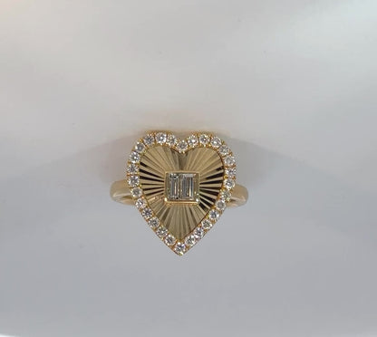 18K Yellow Gold & Diamond Cocktail Ring