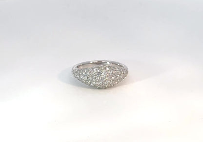 18K White Gold & Diamond Pinky Ring