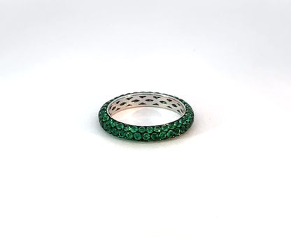 18K White Gold & Emerald Ring