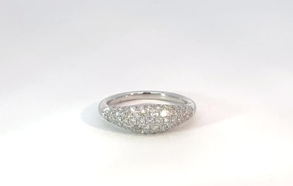 18K White Gold & Diamond Pinky Ring