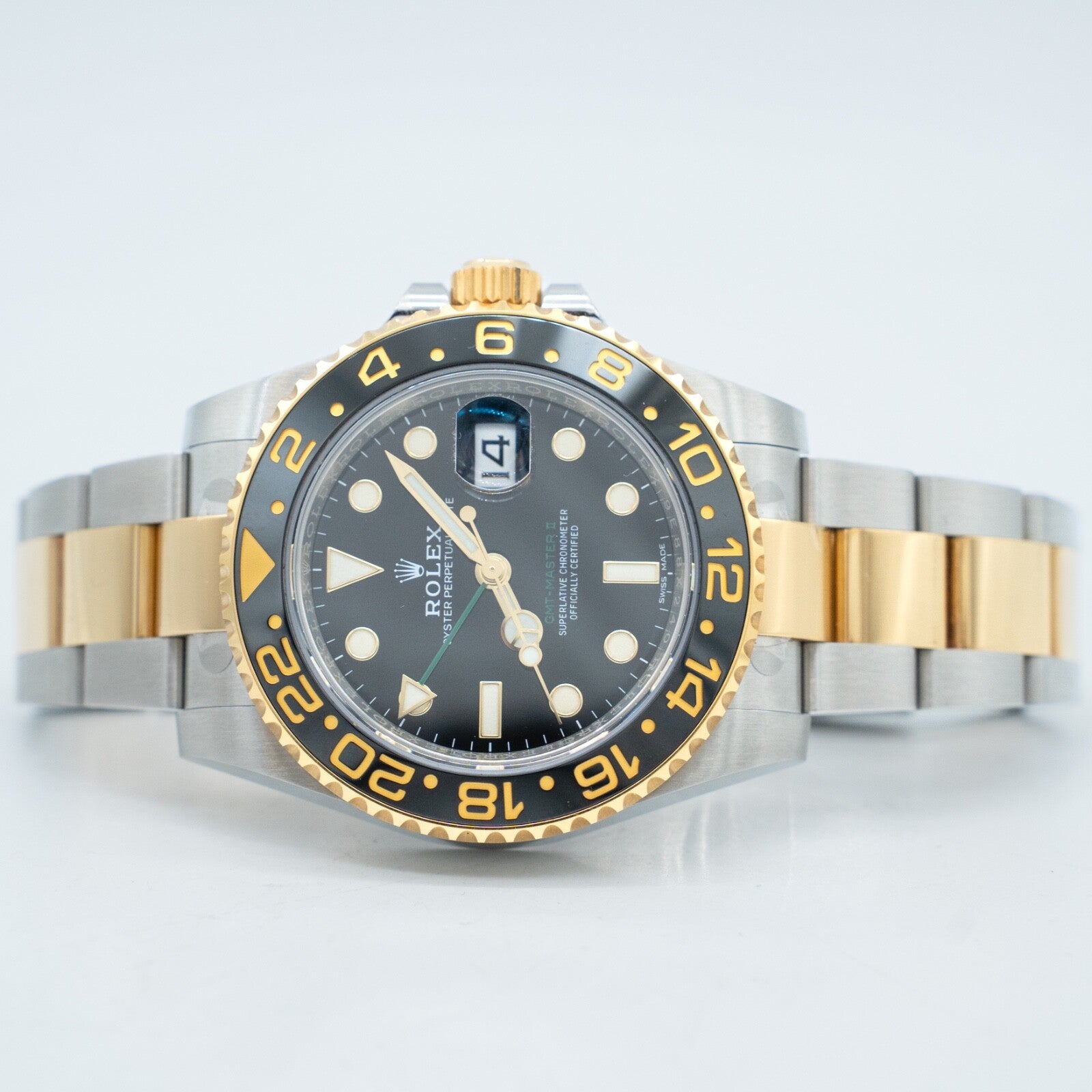 Rolex GMT-Master II Gold & Steel 116713LN Oyster Bracelet Black Dial